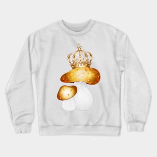 royal mushroom with a large golden crown Crewneck Sweatshirt